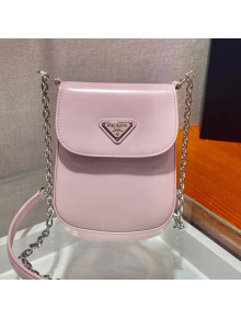 Prada Brushed Leather Mini Bag 1BH185 Pink 2021