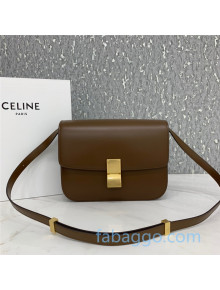 Celine Medium Classic Bag in Box Calfskin 8007 Dark Brown 2020 (Top quality)