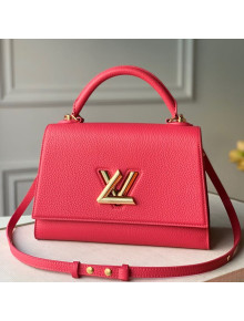 Louis Vuitton Twist One Handle Bag MM in Pink Taurillon Leather M57090 2020