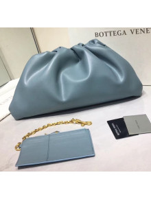 Bottega Veneta Large Pouch Soft Voluminous Clutch Bag Pale Blue 2020 576227L