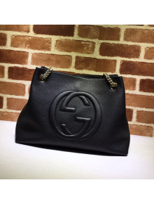 Gucci Medium Soho Calfskin Tote Bag 308982 Black 2020