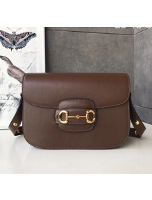 Gucci Leather 1955 Horsebit Small Shoulder Bag 602204 Brown 2020