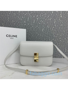 Celine Medium Classic Bag in Box Calfskin 8007 White 2020 (Top quality)