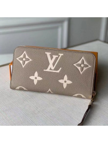 Louis Vuitton Zippy Wallet in Giant Monogram Leather M69794 Grey 2021