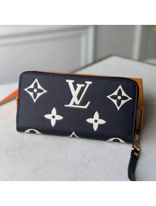 Louis Vuitton Zippy Wallet in Giant Monogram Leather M80481 Black 2021