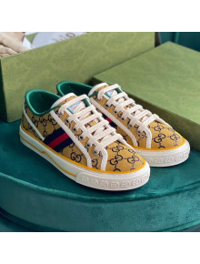 Gucci Tennis 1977 GG Multicolour Low-Top Sneakers Yellow 2021 03