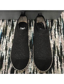 Prada Hemp Rope Knit Boot Espadrilles Black 2019