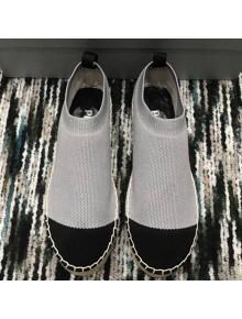 Prada Hemp Rope Knit Boot Espadrilles Silver 2019
