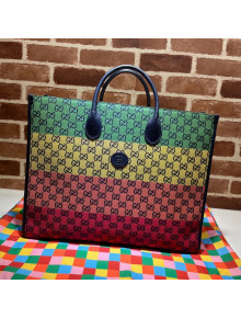 Gucci GG Multicolour Canvas Large Tote Bag ‎659980 Multico 2021