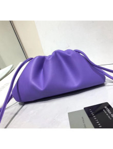 Bottega Veneta The Mini Pouch Soft Clutch Bag in Purple Calfskin 2020 585852