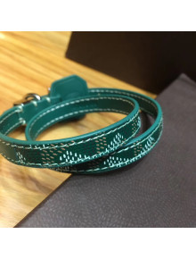 Goyard Edmond Leather Strap Bracelet Green 2020