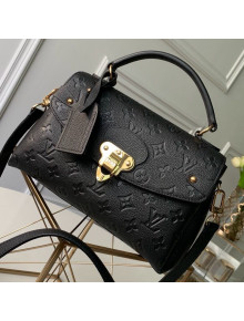 Louis Vuitton Monogram Leather Georges BB Top Handle Bag M53941 Black 2109