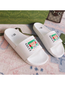 Kai x Gucci Flat Slide Sandal White 2021 01