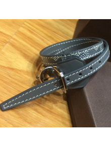 Goyard Edmond Leather Strap Bracelet Grey 2020