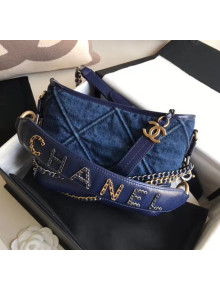 Chanel Denim and Calfskin Chanel's Gabrielle Small Hobo Bag AS0865 Blue 2020