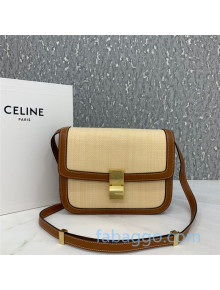 Celine Medium Woven Classic Bag 8007 Beige/Brown 2020 (Top quality)