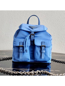 Prada Nylon Mini Backpack 1BH029 Blue 2021