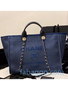 Chanel Deauville Mixed Fibers Large Shopping Bag A66941 Navy Blue 2020