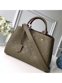 Louis Vuitton Montaigne MM Bag in Monogram Empreinte Embossed Leather M41048 Green 2021
