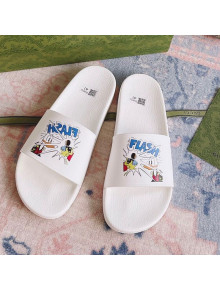 Disney x Gucci Donald Duck Flat Slide Sandal White 2021 05