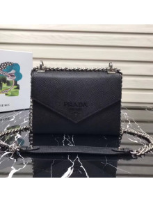 Prada Monochrome Saffiano Leather Bag 1BD127 Black 2018