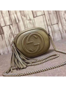 Gucci Soho Leather Mini Chain Bag 353965 Gold 2021