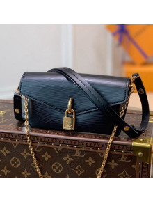 Louis Vuitton Padlock on Strap Mini Bag in Epi Leather M80682 Black 2021