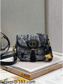 Dior Small Bobby Bag in Blue Toile de Jouy Embroidery 2021