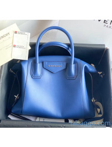 Givenchy Small Antigona Soft Bag in Smooth Leather Blue 2020