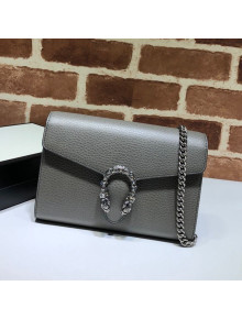 Gucci Dionysus Leather Mini Chain Wallet 401231 Grey 2021