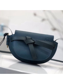 Loewe Mini Gate Bag in Grained Calfskin Blue 2018