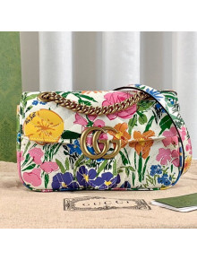 Gucci GG Marmont Flora Print Leather Mini Bag 446744 Multicolor 2021