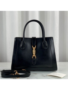 Gucci Jackie 1961 Medium Leather Tote Bag 649016 Black 2020