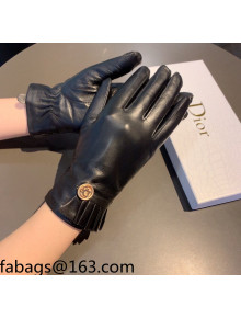 Dior Lambskin and Cashmere Gloves Black 2021 17