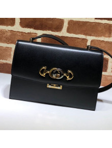 Gucci Zumi Smooth Leather Small Shoulder Bag 576388 Black 2019
