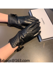 Chanel Lambskin and Cashmere Gloves Black 2021 19