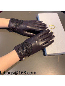 Dior Lambskin and Cashmere Gloves Black 2021 21