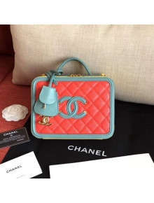 Chanel Vanity Case Handbag Red/Blue/Yellow 2019