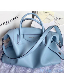 Givenchy Medium Antigona Soft Bag in Smooth Leather Light Blue 2020