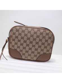 Gucci GG Canvas Camera Bag 387360 Brown Leather 2021