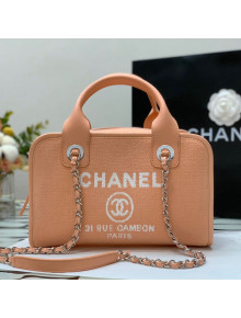 Chanel Mixed Fibers Bowling Bag 28cm A92749 Orange 2022