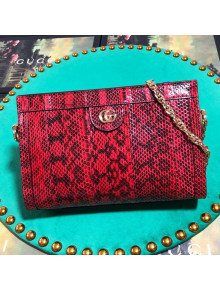 Gucci Ophidia Small Snakeskin Shoulder Bag 503877 Red 2019
