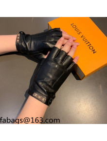 Louis Vuitton Lambskin Gloves Black 2021 29