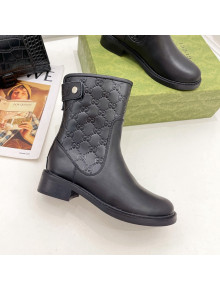 Gucci Leather Ankle Boots 4cm Black 2021 30