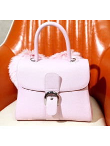 Delvaux Brillant MM Rodéo Grainy Calfskin Bag Light Pink 2020
