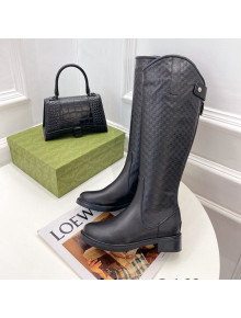 Gucci Leather High Boots 4cm Black 2021 33