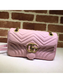 Gucci GG Marmont Lether Small Shoulder Bag 443497 Light Pink 2021