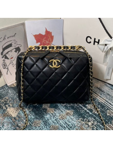 Chanel Lambskin Vanity Case Bag AS2052 Black 202