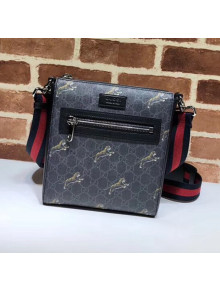 Gucci GG Supreme Samll Messenger Bag With Tiger Print 523599 Black