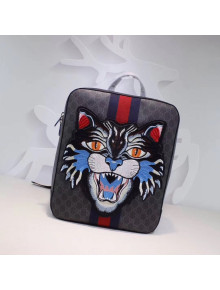 Gucci GG Supreme Backpack with Angry Cat 478324 2017